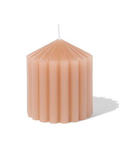 pilaarkaars bloem met ribbels &Oslash;7x8 naturel