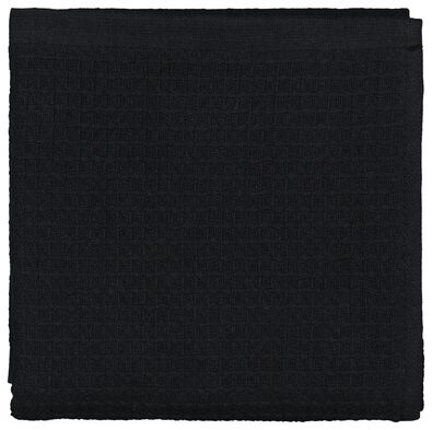keukendoek - 50 x 50 - katoen wafel zwart