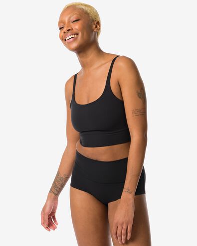 damesslip met hoge taille ultimate comfort zwart
