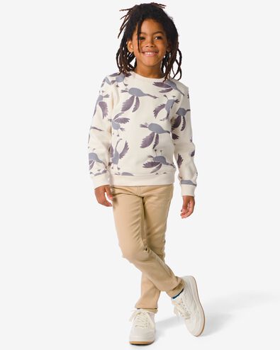 kinderbroek jogdenim skinny fit zand