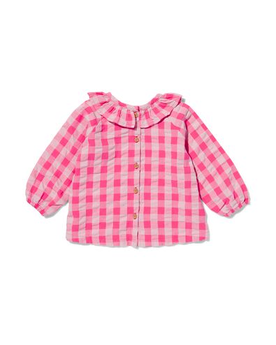 baby shirt ruiten roze