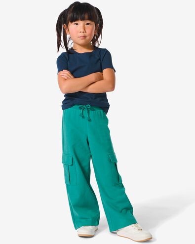 kinder sweatbroek met wijde pijpen groen