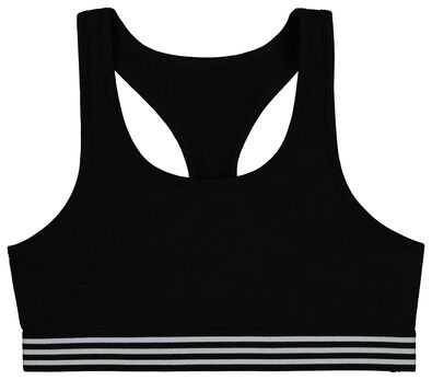 tiener croptop stretch katoen zwart