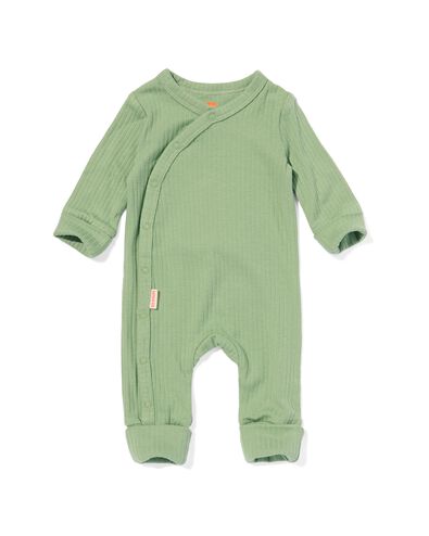 newborn meegroei jumpsuit rib met bamboe stretch groen