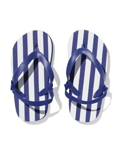 kinder teenslippers strepen blauw