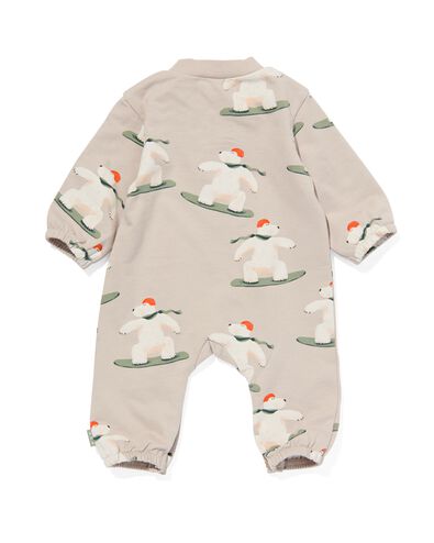 newborn sweat jumpsuit  lichtgrijs