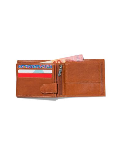 billfold portemonnee bruin leer RFID 9.5x11.5