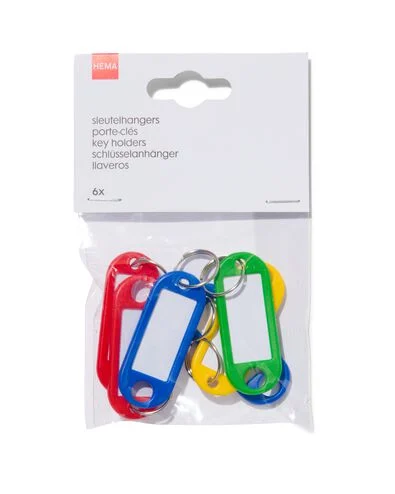 sleutelhangers - 6 stuks