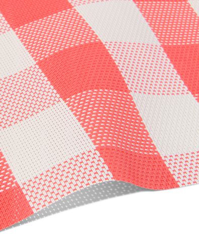 placemats geweven plastic 35x45 rood met ruiten - 2 stuks