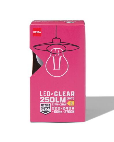 led peer clear E27 2.1W 250lm