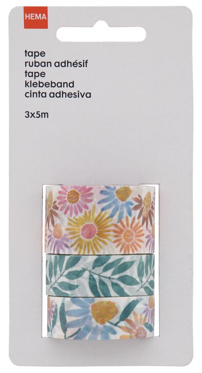 washi tapes wilde bloemen - 3x5m