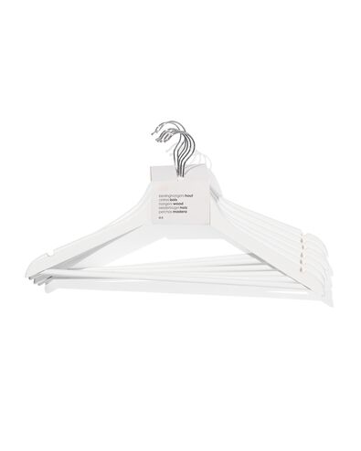 kledinghangers wit hout - 6 stuks