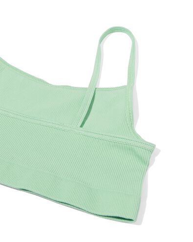 kinder soft tops naadloos met ribbels - 2 stuks groen