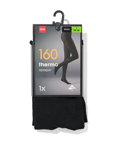 panty thermo 160 denier zwart