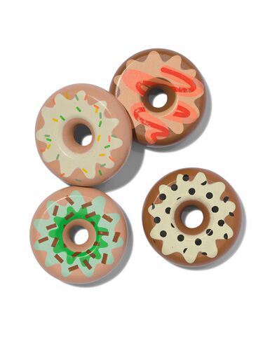 donuts &Oslash;7cm hout - 4 stuks