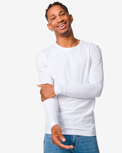 heren t-shirt slim fit wit