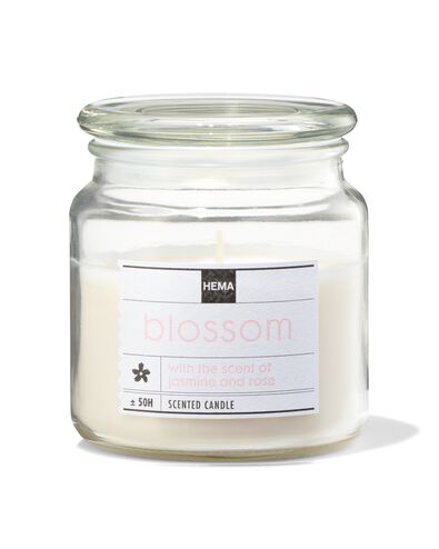 geurkaars in glazen pot &Oslash;9.5 blossom