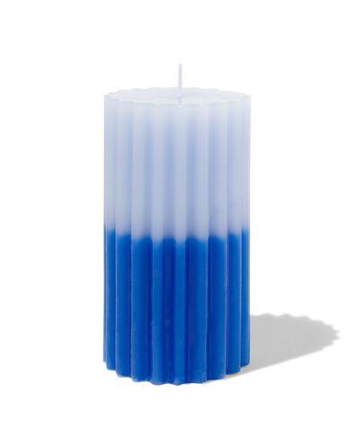 pilaarkaars met ribbels &Oslash;7x13 blauw