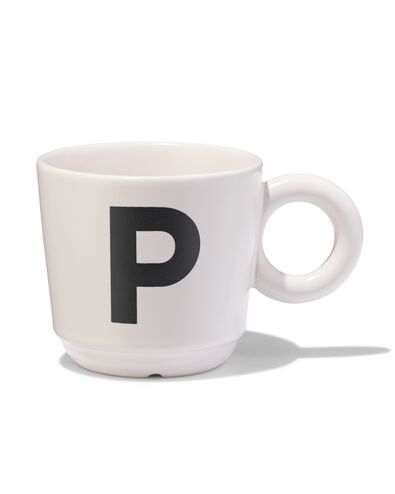 aardewerk mok 280ml letter P