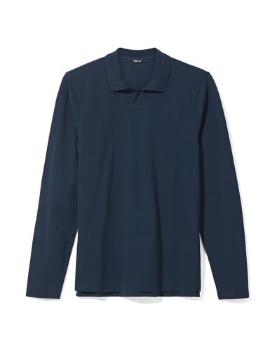 herenpolo pique  donkerblauw
