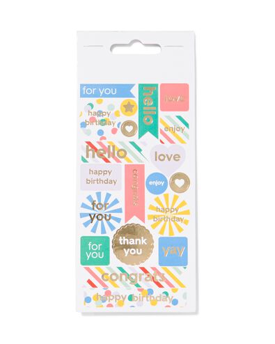 stickervellen confetti 15.5x8 - 5 stuks