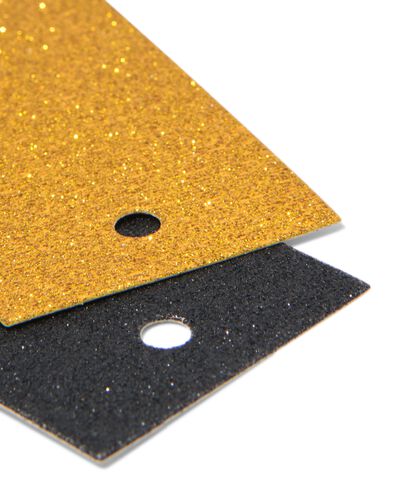 cadeaulabels met glitter - 12 stuks