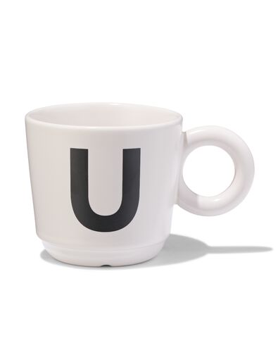 aardewerk mok 280ml letter U
