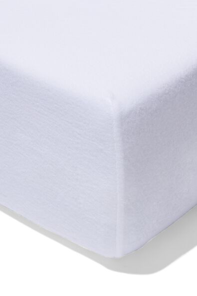 molton hoeslaken voor boxspring 90x220 katoen/stretch wit
