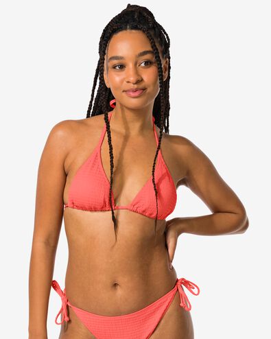 dames triangel bikinitop koraal