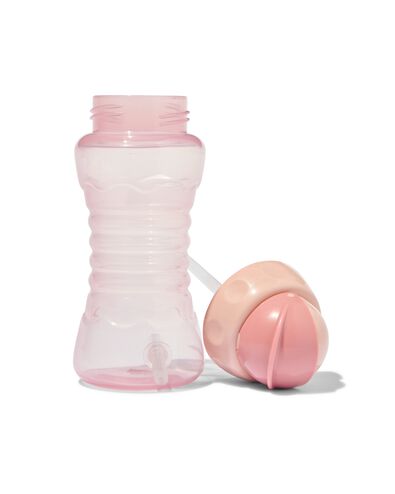 drinkfles met rietje 300 ml - roze