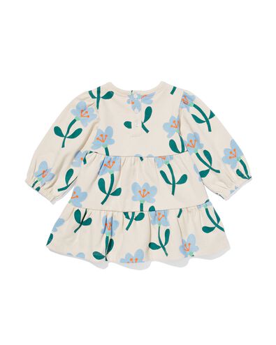 baby sweatjurk met stroken ecru