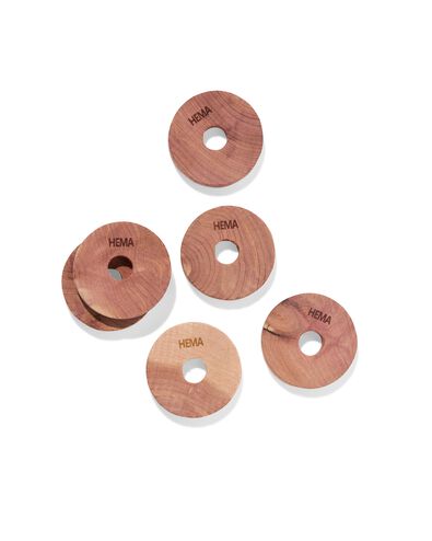 cederhouten ringen - 6 stuks