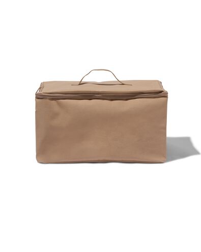 canvas mand met rits 27x36x20 naturel