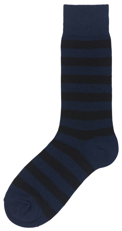 herensokken met katoen - 2 paar donkerblauw