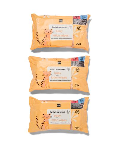baby lotiondoekjes - 3x72 stuks