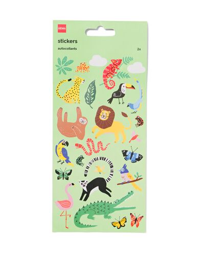 stickervellen wilde dieren 19x10 - 2 stuks