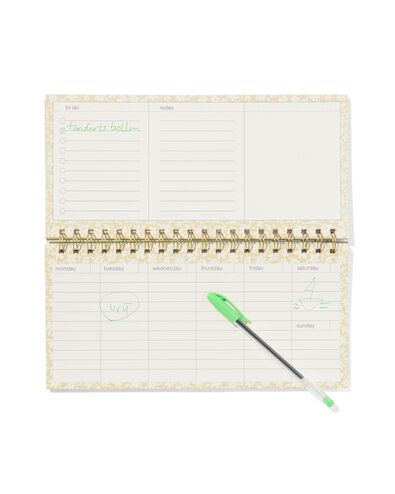 bureauplanner met spiraal 13x27 groen