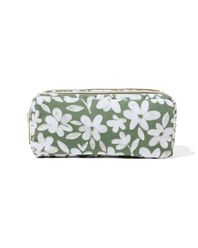 etui met dubbele rits bloemen