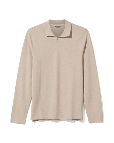 herenpolo pique  beige