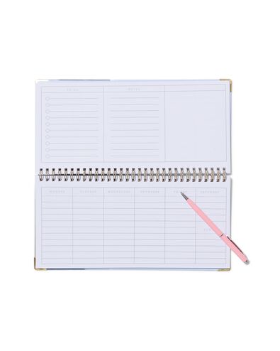 bureauplanner met spiraal 13x27 grijs