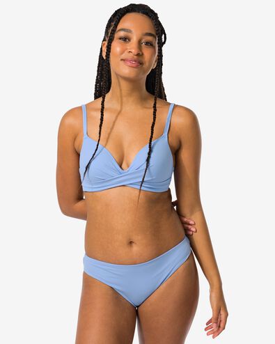 dames bikinibroekje middelhoge taille lichtblauw