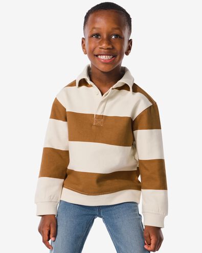 kindersweater strepen bruin
