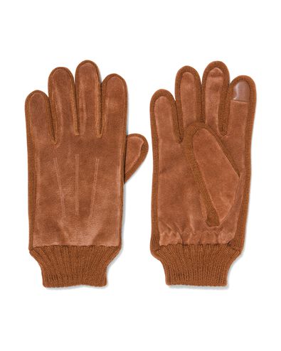 su&egrave;de heren handschoenen bruin
