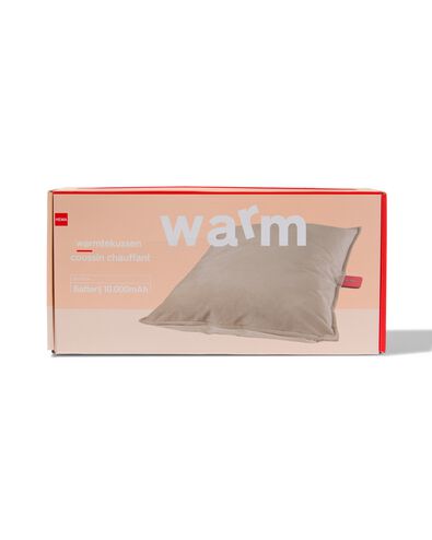 oplaadbaar warmtekussen 50x50cm beige