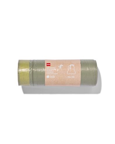 huisvuilzakken met trekband 30L - gerecycled plastic - 25 stuks