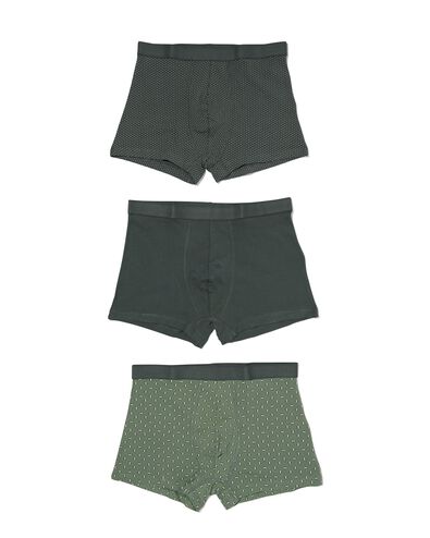 heren boxers kort stretch katoen - 3 stuks groen