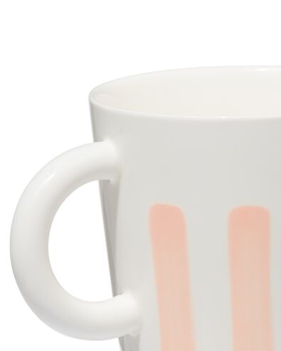 mok 490ml Tafelgenoten new bone wit met roze