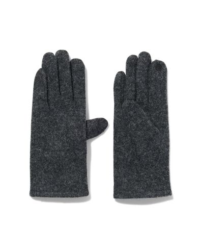 dameshandschoenen wol touchscreen zwart
