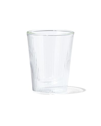 dubbelwandig glas streep reli&euml;f 200ml