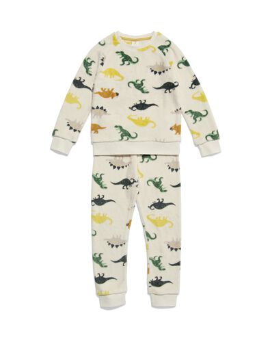 kinder pyjama fleece dino beige